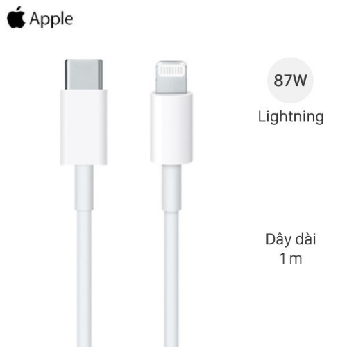 Cáp sạc nhanh và truyền dữ liệu Type-C - Lightning 87W 1m Apple MM0A3